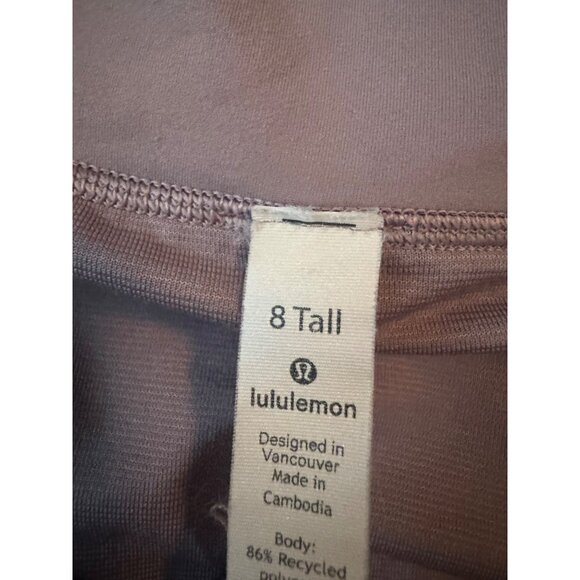Lululemon Womens 8 Tall Athletic Shorts Gray Recycled Polyester & Elastane Blend - Picture 3 of 7